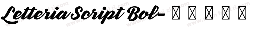 Letteria Script Bol字体转换